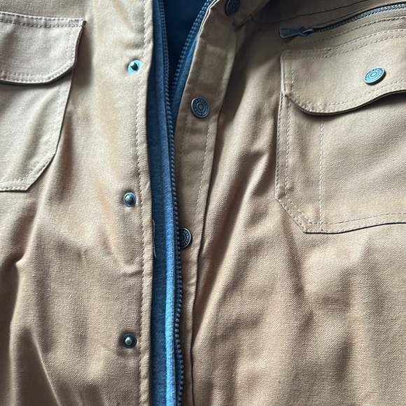 Wrangler Brown and Gray Military Field Jacket with Durable Canvas - Picture 7 of 7